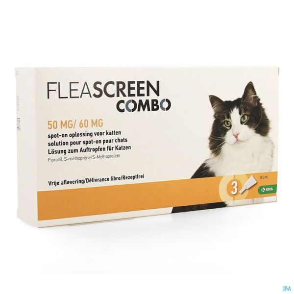 Fleascreen Combo 50 Mg/60 Mg Spot On Chat Pipet 3