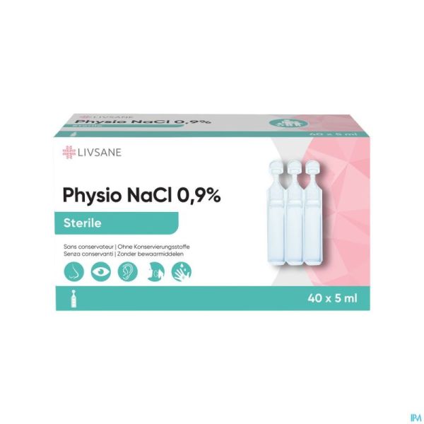 Livsane nasal physio nacl 0,9% 40x5ml