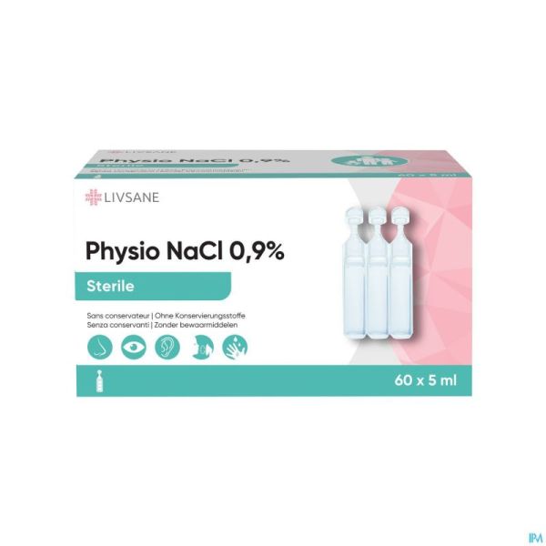 Livsane nasal physio nacl 0,9% 60x5ml