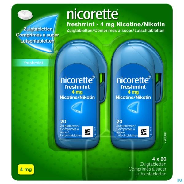 Nicorette Freshmint Comp A Sucer 80 X4 Mg