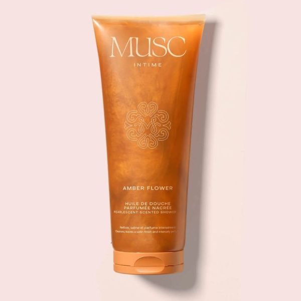 Musc Intime – Huile de douche parfumée nacrée Amber Flower 200 ml