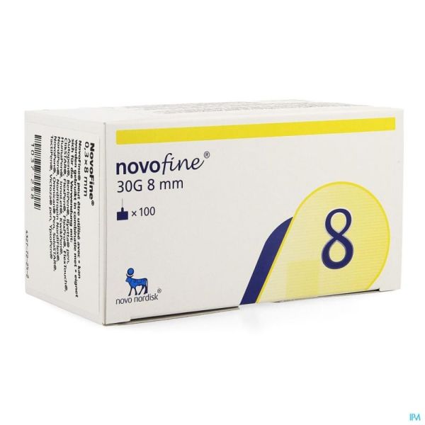 Novofine Aig Ster  8 Mm/30 G 100 Pc