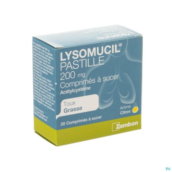 Lysomucil 200 comp a sucer - zuigtabletten 20