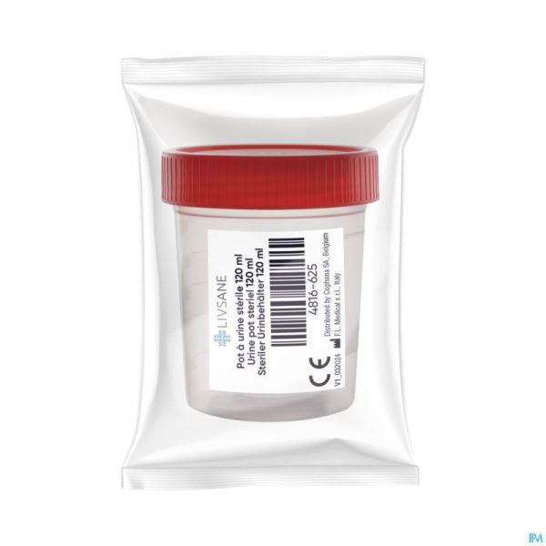 Livsane pot urine sterile 120ml