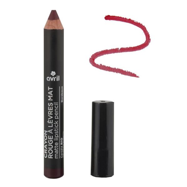 Avril Crayon Rouge à Lèvres Mat Bordeaux Bio