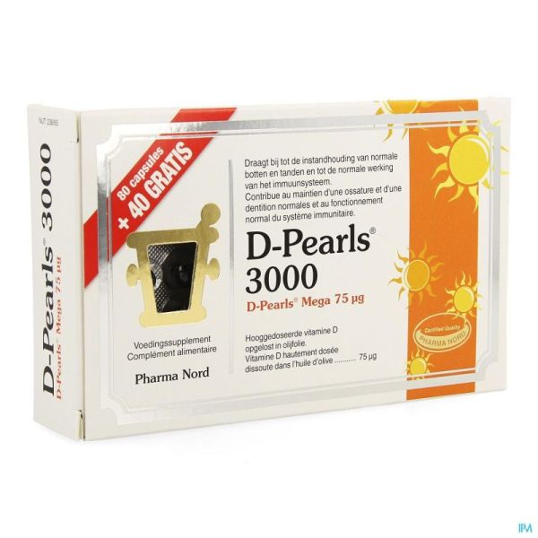 D Pearls 3000 Caps 80 + Caps 40         Promo Pack