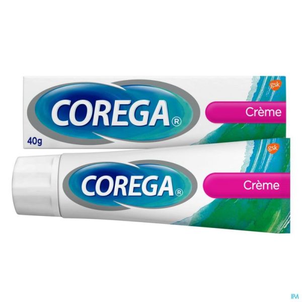 Corega Creme Adhesive Menthe Leger 40 G