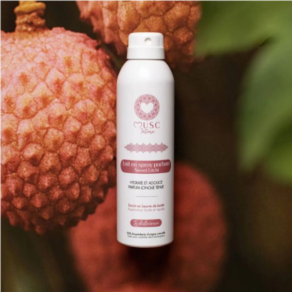 Musc intime lait corps Spray Sweet Litchi La Délicieuse 200ml