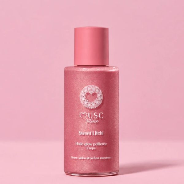 Musc Intime – Huile Sèche Glow Pailletée Corps Sweet Litchi 100ml