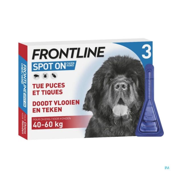 Frontline Spot On Chien 40 60 Kg Pipet 3 X4,02 Ml