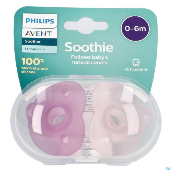 Philips avent sucette +0m soothie girl 2