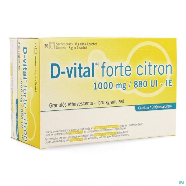 D Vital Forte Citron 1000/880 Efferv. Sach 30