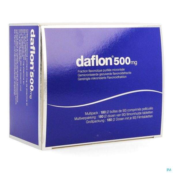 Daflon 500 comp pell 180 x 500mg