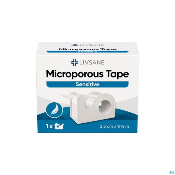 Livsane microporous tape dispenser 2,5cmx9,14m