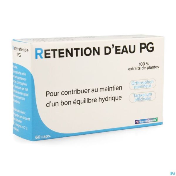Retention d'eau pg pharmagenerix caps 60