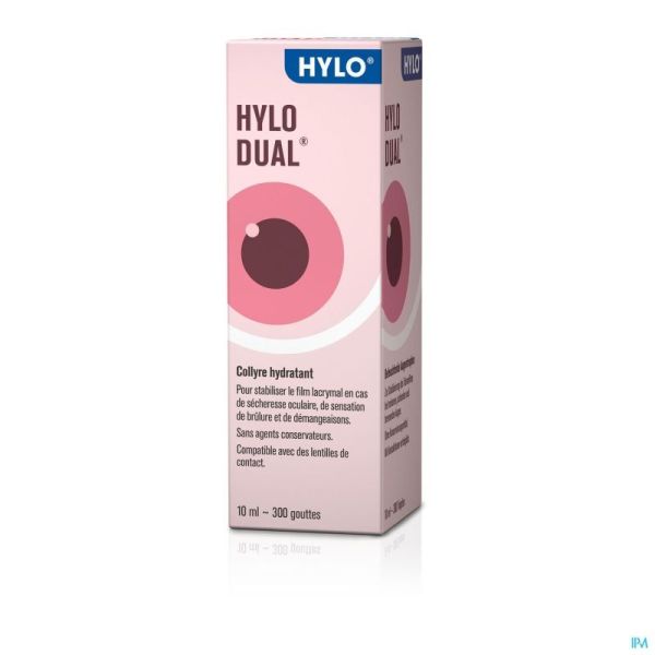 Hylo-dual gutt oculaires 10ml