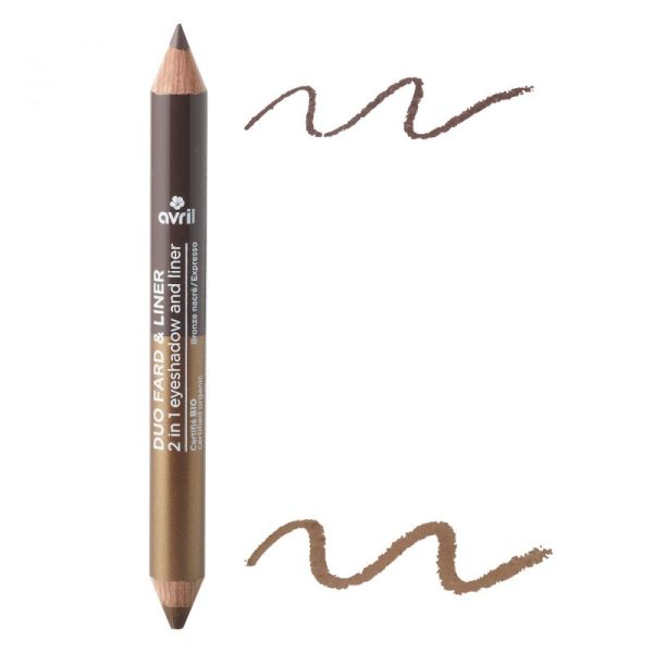 Avril Duo Fard/Liner Expresso/Bronze nacré Bio