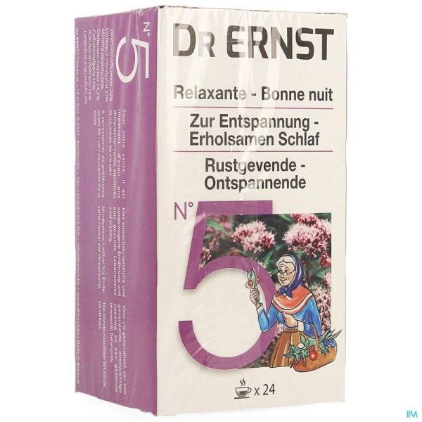 Dr Ernst TISANE N°5 Calmante 24 filtrettes