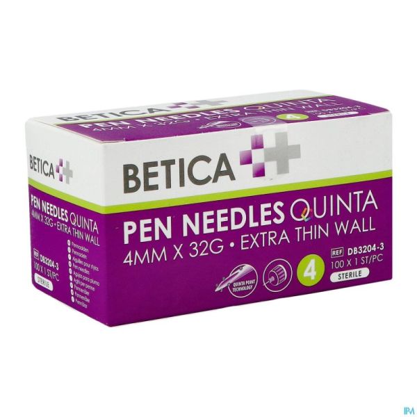 Betica aiguilles stylo inj quinta 4mmx32g 100