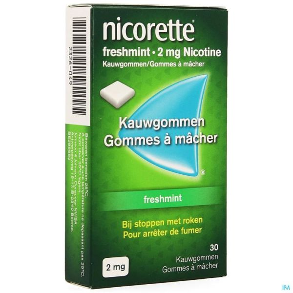 Nicorette freshmint gomme mach 30x2mg