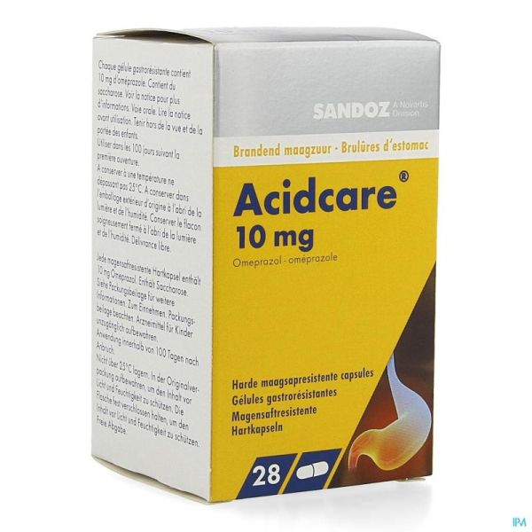 Acidcare 10mg Sandoz Caps Gastro Res 28 X 10mg