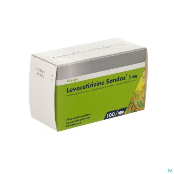 Levocetirizine sandoz 5 mg comp enrob.100 x 5 mg