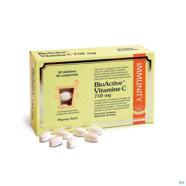 Bioactive vitamine c 750mg tabl 60