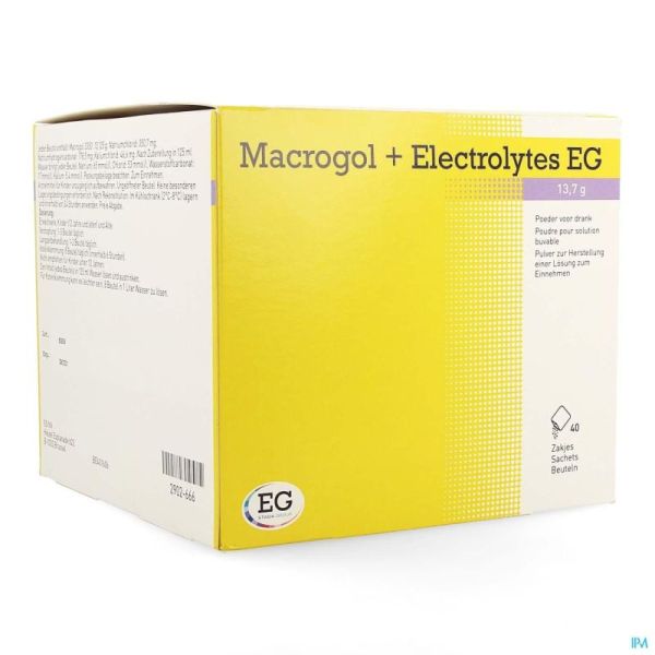 Macrogol+electrolytes eg 13,7g pdr sach 40