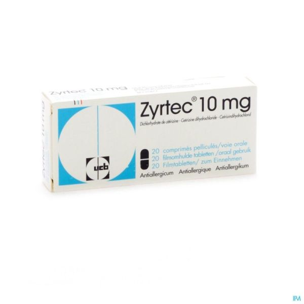 Zyrtec 10 mg comp pell 20 x 10 mg