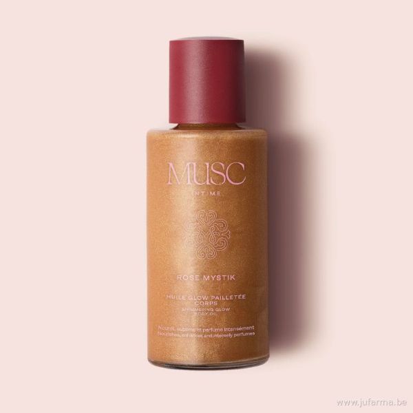 Musc Intime – Huile Sèche Glow Pailletée Corps Rose Mystik 100ml