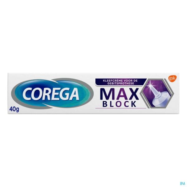 Corega Max Block Creme Adhesive Prothese Dent. 40 G