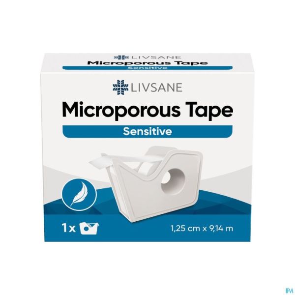 Livsane microporous tape dispenser 1,25cmx9,14m