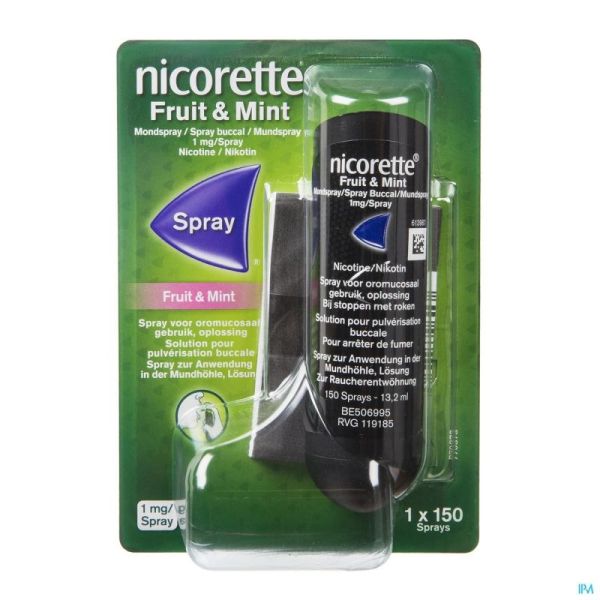 Nicorette fruit & mint 1 mg spray dos 150