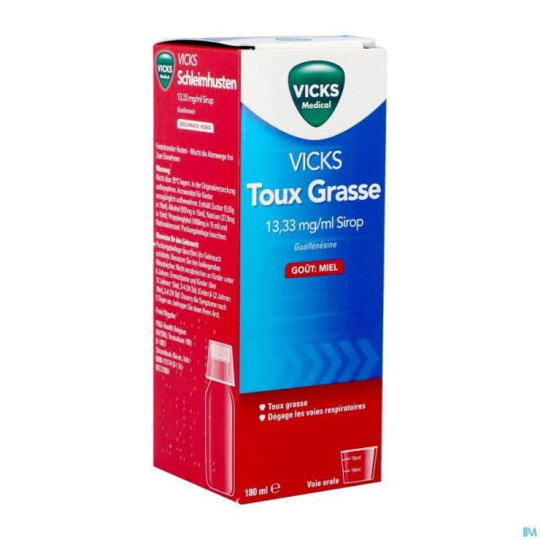 Vicks toux grasse sirop 180ml