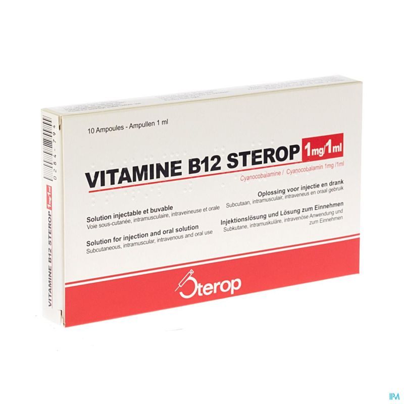 injection intramusculaire de vitamine b12 Vit Sc/Im/Iv Amp 10 X 1 Mg/1 Ml Vegetariërs